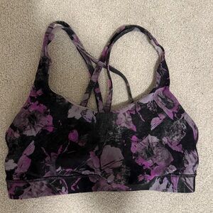 lululemon athletica Floral Energy Bra - Black and Purple